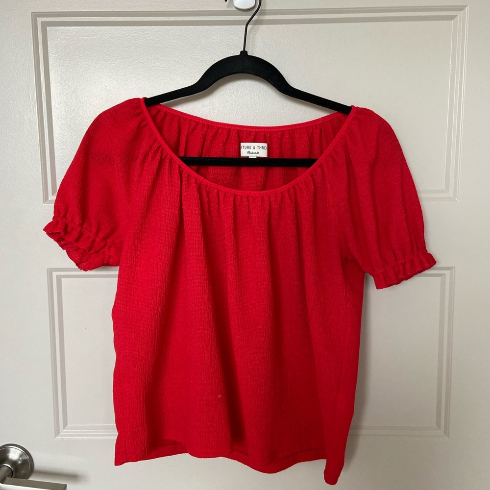 Red Madewell top size